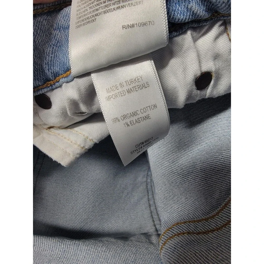 AGOLDE Jeans Womens 25 Light Wash Riley Crop High Rise Straight Leg Button Fly‎